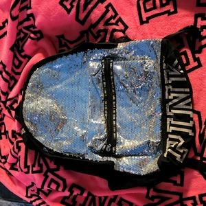 Pink vs glitter backpack